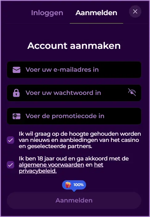 Playzini Casino Aanmelden